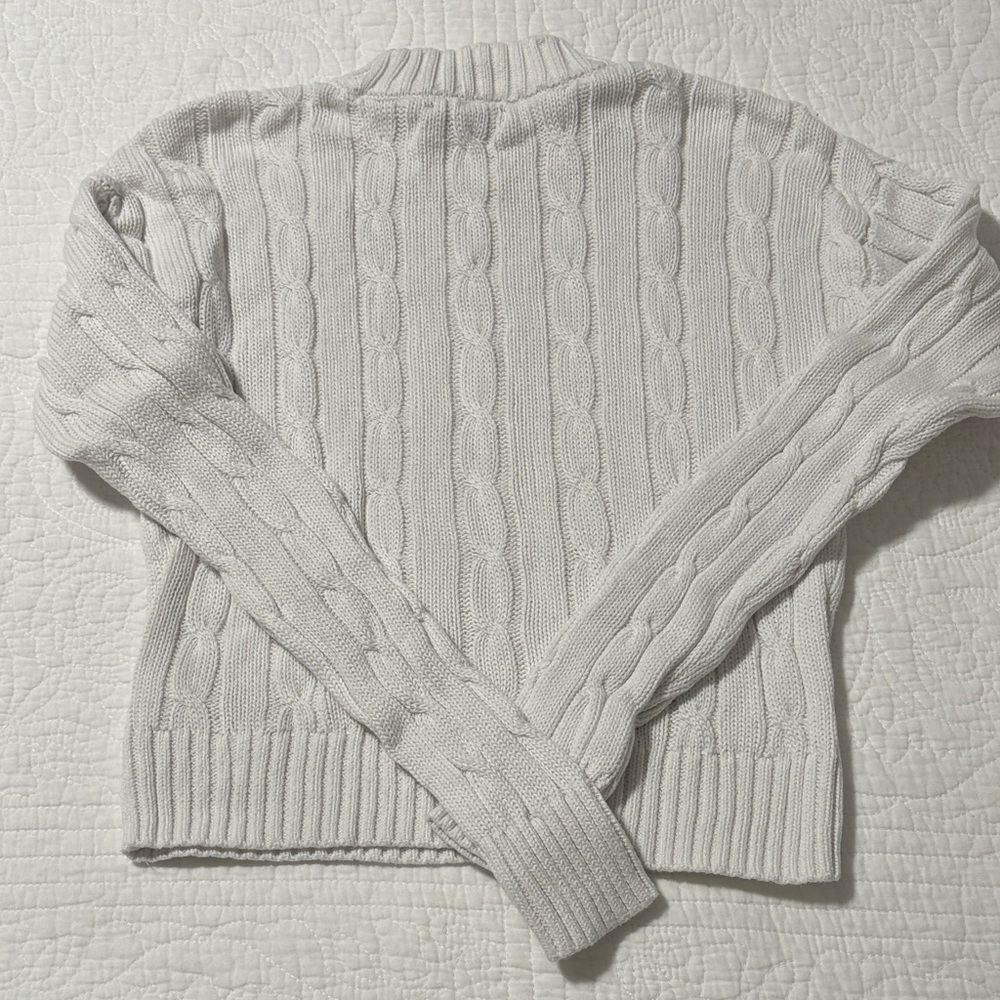 GAP White Cable Knit Sweater - Picture 3 of 4